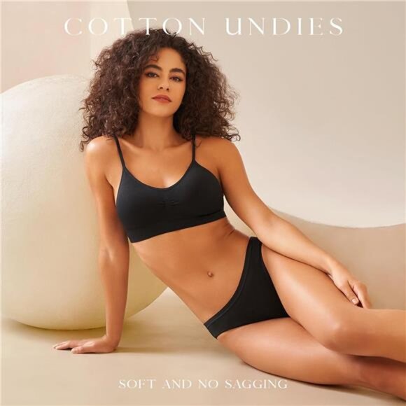 Cotton Underwear for Women Stretch Hipster Underwear 7 Pack - Picture 5 of 7